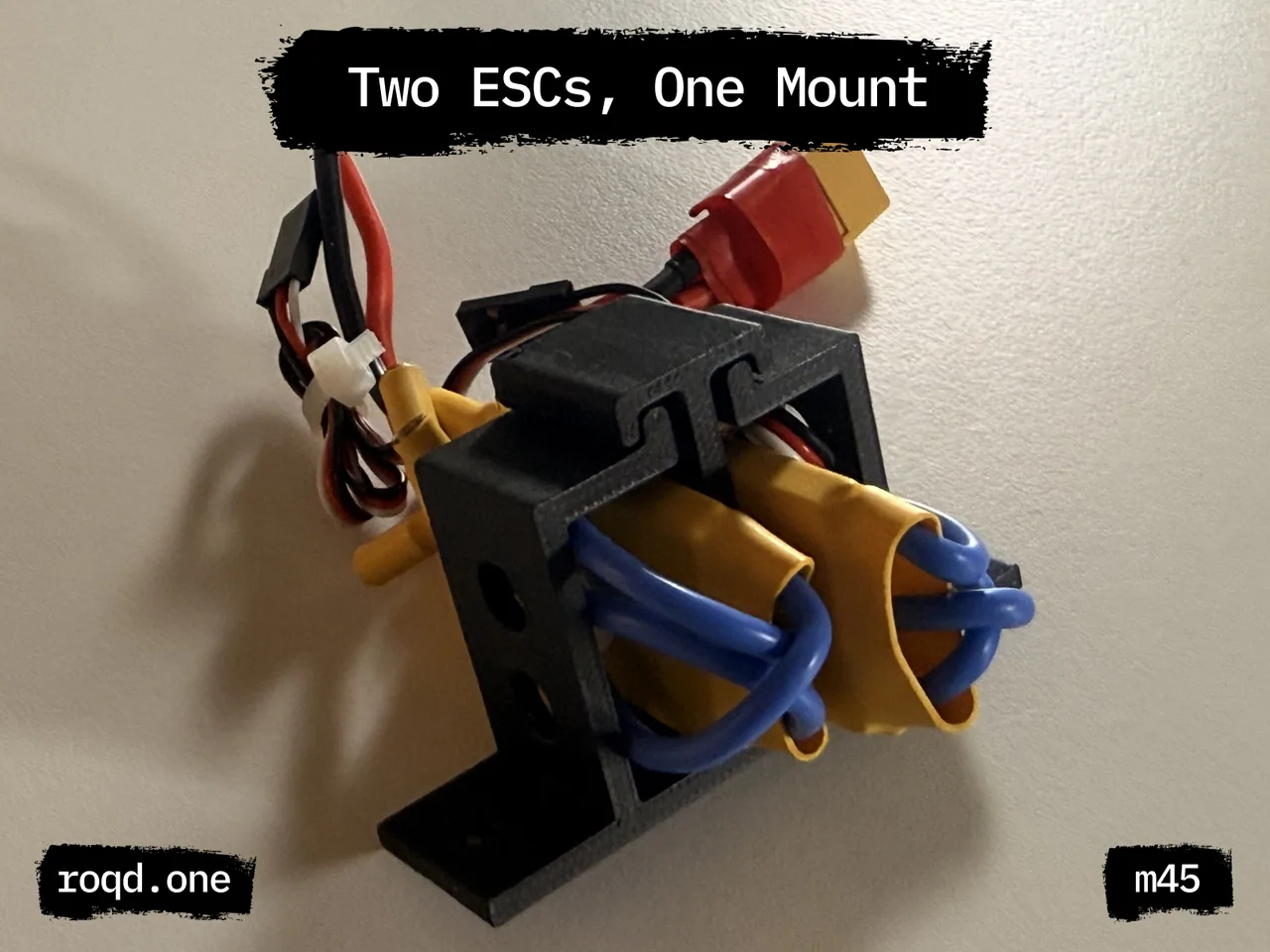 Dual ESC Mount with Cable Support