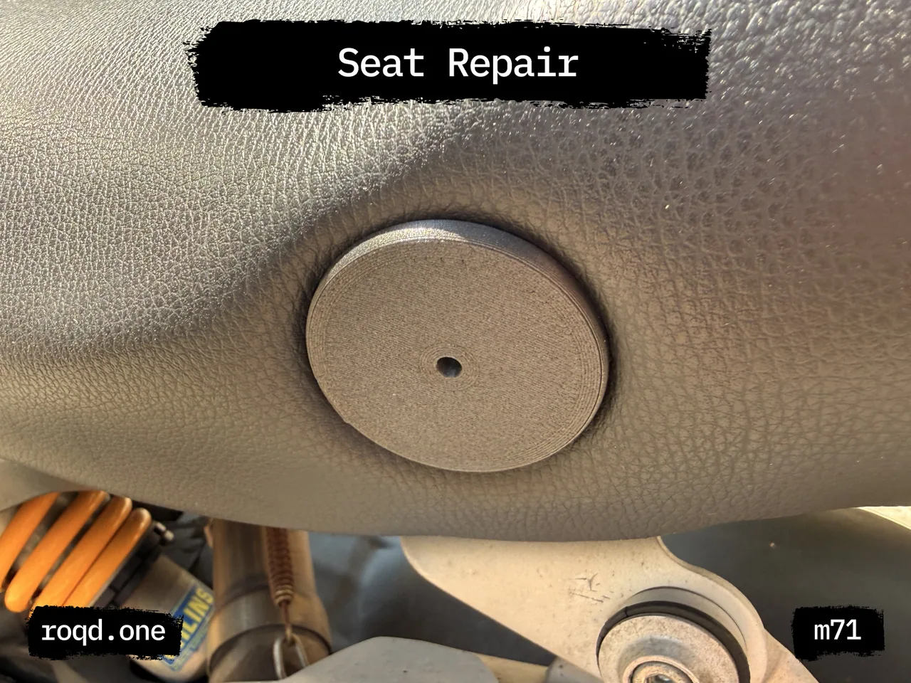 Ducati Monster Seat Insert Repair Cap